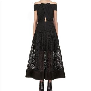 Self Portrait Across Shoulder Midi Dress